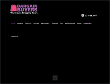 Tablet Screenshot of bargainbuyersshoppingtours.com.au
